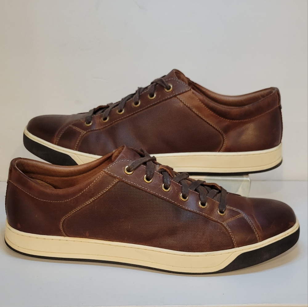 Men's Brown Leather Casual Sneakers